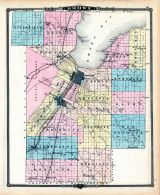 Brown County Map, Wisconsin State Atlas 1878